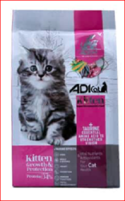 خرید غذای مخصوص بچه گربه، سوپر پریمیوم، برند ادی کت Adi Cat, Super Premium, Kitten در یاسان پت