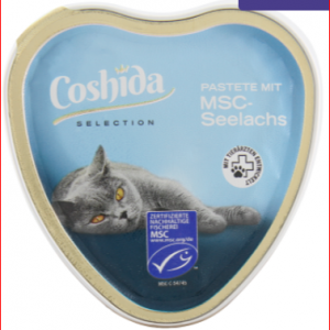 خرید غذای کاسه ای گربه کوشیدا مدلcoshida Salmon Pate وزن ۸۵ گرم در پت شاپ یاسان