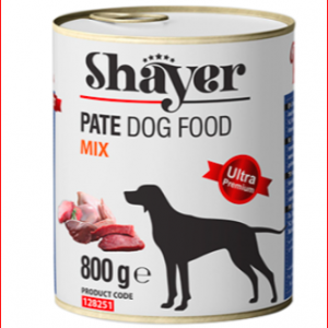 خرید کنسرو غذای سگ شایر مدل Mix وزن 800 گرم در پت شاپ یاسان