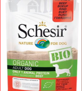 خرید پوچ سگ گوشت شسیر Schesir Bio Beef در پت شاپ یاسان