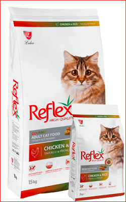 خرید غذای خشک گربه رفلکس مدل مولتی کالر _ 15 کیلوگرم Reflex در یاسان پت