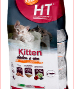 خرید غذا خشک بچه گربه مدل مرغ و برنج Ht Cat Kitten 2kg در پت شاپ یاسان