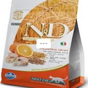 غذای خشک مخصوص گربه حاوی ماهی و پرتقال N&d Adult Cat