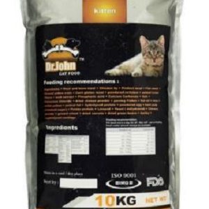 غذا خشک بچه گربه دکتر جان کیفیت سوپر پرمیوم 10 کیلویی